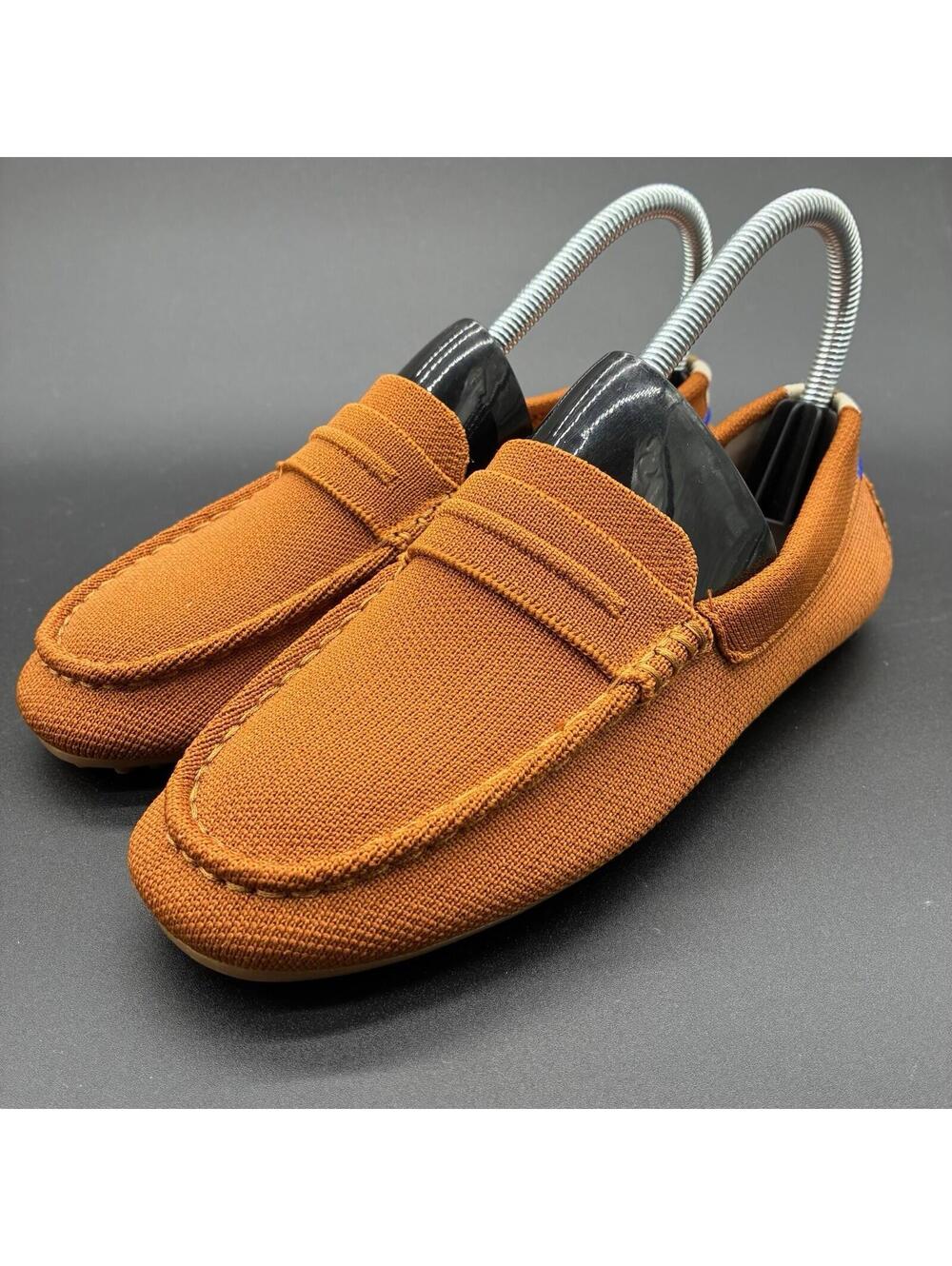 Rothy’s The Driver Loafer Womens 6.5 Cognac Knit Driving Flat Casual